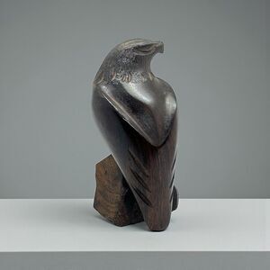 Vtg MCM Hand-Carved Seri Ironwood Eagle/Hawk/Falcon Sculpture – Mexican Folk Art